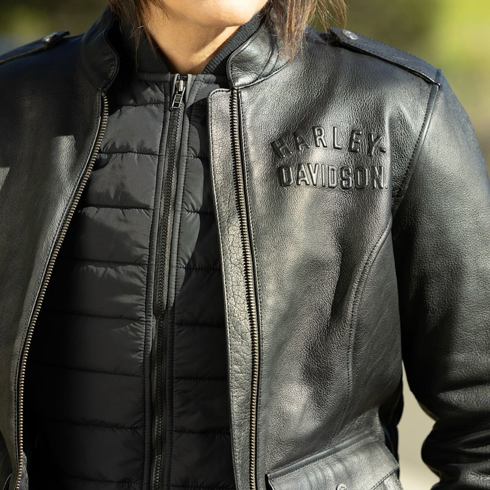 HARLEY DAVIDSON H-D Flex Layering System Captains Leather Jacket Outer Layer NWT - Picture 6 of 14